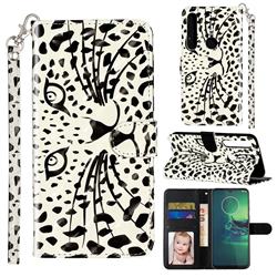 Leopard Panther 3D Leather Phone Holster Wallet Case for Motorola Moto G8 Plus