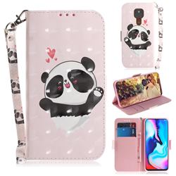 Heart Cat 3D Painted Leather Wallet Phone Case for Motorola Moto G9 Play