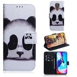 Sleeping Panda PU Leather Wallet Case for Motorola Moto G9 Play
