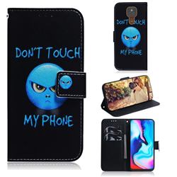 Not Touch My Phone PU Leather Wallet Case for Motorola Moto G9 Play