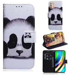 Sleeping Panda PU Leather Wallet Case for Motorola Moto G9 Plus