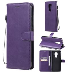 Retro Greek Classic Smooth PU Leather Wallet Phone Case for Motorola Moto G Play(2021) - Purple