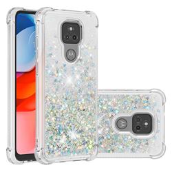 Dynamic Liquid Glitter Sand Quicksand Star TPU Case for Motorola Moto G Play(2021) - Silver