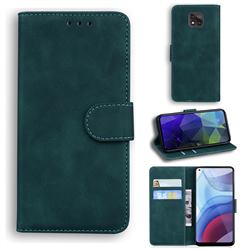 Retro Classic Skin Feel Leather Wallet Phone Case for Motorola Moto G Power 2021 - Green