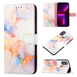 Galaxy Dream Marble Leather Wallet Protective Case for Motorola Moto G Power 2022
