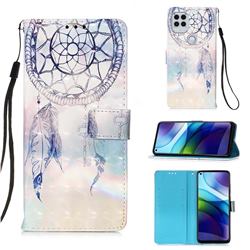 Fantasy Campanula 3D Painted Leather Wallet Case for Motorola Moto G Stylus 2021 5G