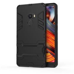 Armor Premium Tactical Grip Kickstand Shockproof Dual Layer Rugged Hard Cover for Xiaomi Mi Mix 2 - Black