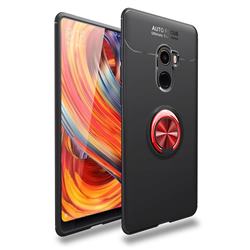 Auto Focus Invisible Ring Holder Soft Phone Case for Xiaomi Mi Mix 2 - Black Red
