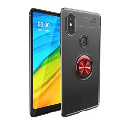 Auto Focus Invisible Ring Holder Soft Phone Case for Xiaomi Mi Mix 2S - Black Red
