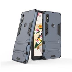 Armor Premium Tactical Grip Kickstand Shockproof Dual Layer Rugged Hard Cover for Xiaomi Mi Mix 2S - Navy