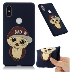Bad Boy Owl Soft 3D Silicone Case for Xiaomi Mi Mix 2S - Navy