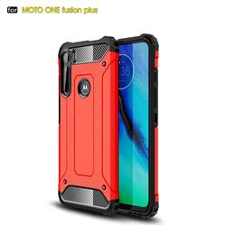 King Kong Armor Premium Shockproof Dual Layer Rugged Hard Cover for Motorola Moto One Fusion Plus - Big Red