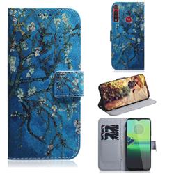 Apricot Tree PU Leather Wallet Case for Motorola One Macro
