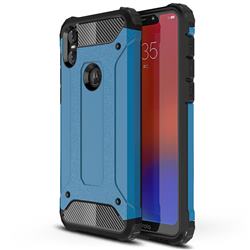 King Kong Armor Premium Shockproof Dual Layer Rugged Hard Cover for Motorola One (P30 Play) - Sky Blue