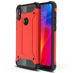 King Kong Armor Premium Shockproof Dual Layer Rugged Hard Cover for Motorola One Power (P30 Note) - Big Red