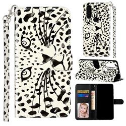 Leopard Panther 3D Leather Phone Holster Wallet Case for Motorola Moto P40 Power