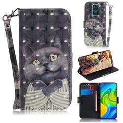 Cat Embrace 3D Painted Leather Wallet Phone Case for Xiaomi Redmi 10X 4G