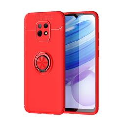 Auto Focus Invisible Ring Holder Soft Phone Case for Xiaomi Redmi 10X 5G - Red