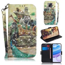 Beast Zoo 3D Painted Leather Wallet Phone Case for Xiaomi Redmi 10X 5G