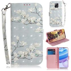 Magnolia Flower 3D Painted Leather Wallet Phone Case for Xiaomi Redmi 10X 5G