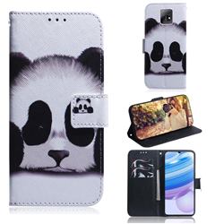 Sleeping Panda PU Leather Wallet Case for Xiaomi Redmi 10X 5G