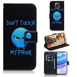 Not Touch My Phone PU Leather Wallet Case for Xiaomi Redmi 10X 5G