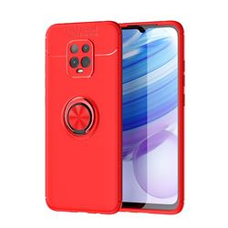 Auto Focus Invisible Ring Holder Soft Phone Case for Xiaomi Redmi 10X Pro 5G - Red