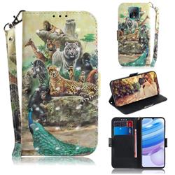 Beast Zoo 3D Painted Leather Wallet Phone Case for Xiaomi Redmi 10X Pro 5G