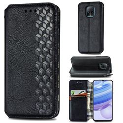 Ultra Slim Fashion Business Card Magnetic Automatic Suction Leather Flip Cover for Xiaomi Redmi 10X Pro 5G - Black