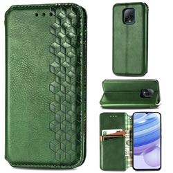Ultra Slim Fashion Business Card Magnetic Automatic Suction Leather Flip Cover for Xiaomi Redmi 10X Pro 5G - Green