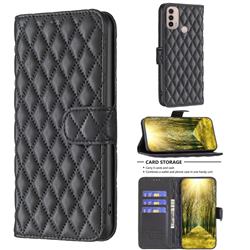 Binfen Color BF-14 Fragrance Protective Wallet Flip Cover for Motorola Moto E20 E30 E40 - Black