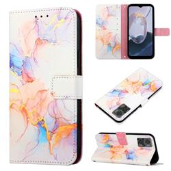Galaxy Dream Marble Leather Wallet Protective Case for Motorola Moto E22i