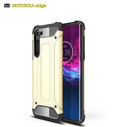 King Kong Armor Premium Shockproof Dual Layer Rugged Hard Cover for Moto Motorola Edge - Champagne Gold