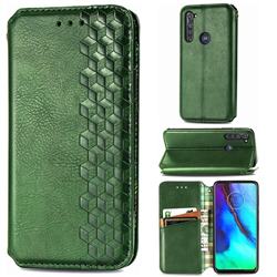 Ultra Slim Fashion Business Card Magnetic Automatic Suction Leather Flip Cover for Motorola Moto G Pro - Green
