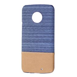 Canvas Cloth Coated Plastic Back Cover for Motorola Moto X4 (4th gen.) - Light Blue