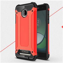 King Kong Armor Premium Shockproof Dual Layer Rugged Hard Cover for Motorola Moto Z Play - Big Red