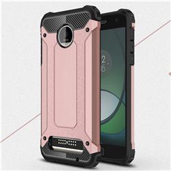 King Kong Armor Premium Shockproof Dual Layer Rugged Hard Cover for Motorola Moto Z Play - Rose Gold