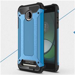 King Kong Armor Premium Shockproof Dual Layer Rugged Hard Cover for Motorola Moto Z Play - Sky Blue
