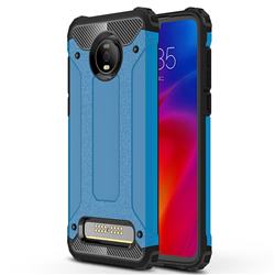 King Kong Armor Premium Shockproof Dual Layer Rugged Hard Cover for Motorola Moto Z4 Play - Sky Blue