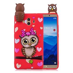 Bow Owl Soft 3D Climbing Doll Soft Case for Huawei Mate 10 (5.9 inch, front Fingerprint)