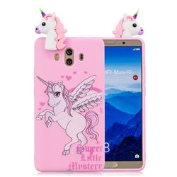 Wings Unicorn Soft 3D Climbing Doll Soft Case for Huawei Mate 10 (5.9 inch, front Fingerprint)