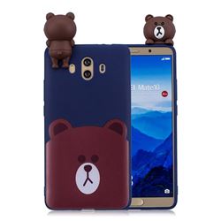 Cute Bear Soft 3D Climbing Doll Soft Case for Huawei Mate 10 (5.9 inch, front Fingerprint)