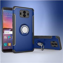 Armor Anti Drop Carbon PC + Silicon Invisible Ring Holder Phone Case for Huawei Mate 10 (5.9 inch, front Fingerprint) - Sapphire