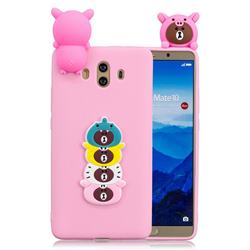 Expression Bear Soft 3D Climbing Doll Soft Case for Huawei Mate 10 (5.9 inch, front Fingerprint)
