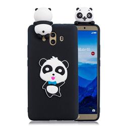 Blue Bow Panda Soft 3D Climbing Doll Soft Case for Huawei Mate 10 (5.9 inch, front Fingerprint)