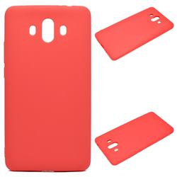 Candy Soft Silicone Protective Phone Case for Huawei Mate 10 (5.9 inch, front Fingerprint) - Red