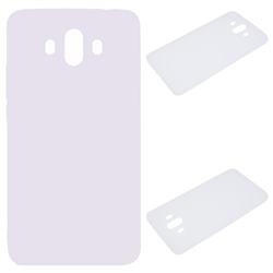 Candy Soft Silicone Protective Phone Case for Huawei Mate 10 (5.9 inch, front Fingerprint) - White