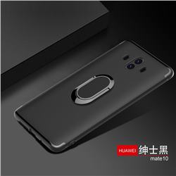 Anti-fall Invisible 360 Rotating Ring Grip Holder Kickstand Phone Cover for Huawei Mate 10 (5.9 inch, front Fingerprint) - Black