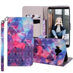 Colored Diamond 3D Painted Leather Phone Wallet Case Cover for Huawei Mate 10 (5.9 inch, front Fingerprint)
