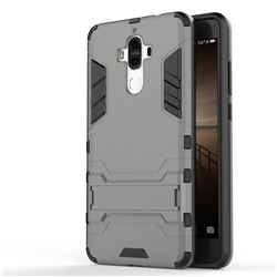 Armor Premium Tactical Grip Kickstand Shockproof Dual Layer Rugged Hard Cover for Huawei Mate9 Mate 9 - Gray